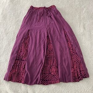 Simatadela Simone Vary Lioni flowy maxi skirt lagenlook art to wear artsy Boho L